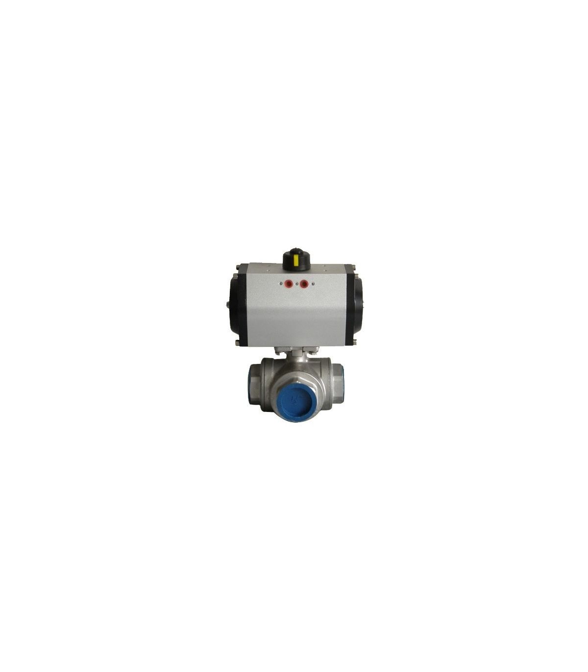 SINGLE-ACTING ACTUATOR WITH 3-WAY BALL VALVE T INOX