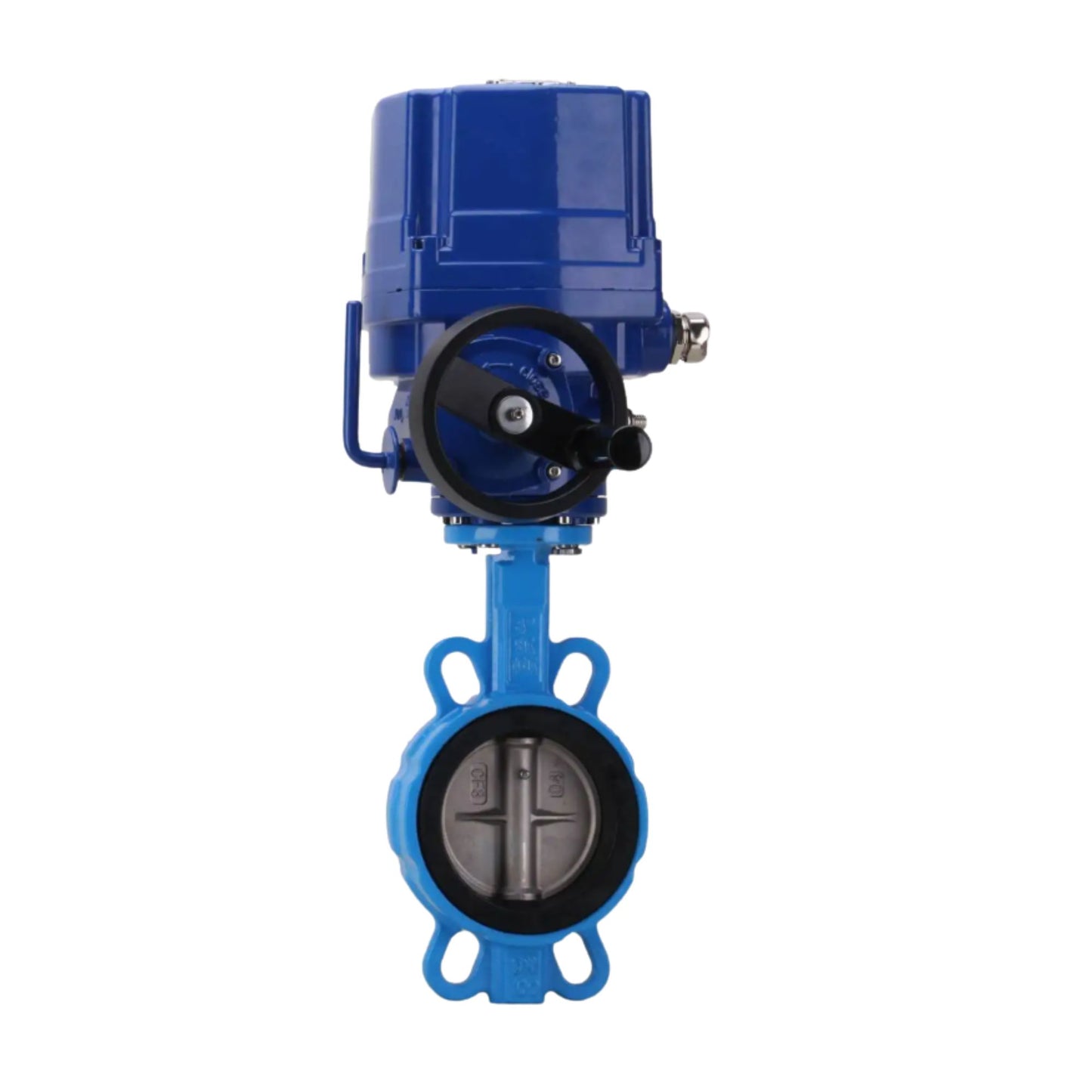 QT Electric Explosion-proof Handwheel Stainless Steel Plate Wafer Butterfly Valve