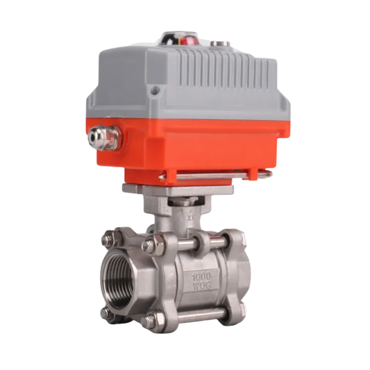 EQV-6PPF Micro Electric Threaded Ball Valve