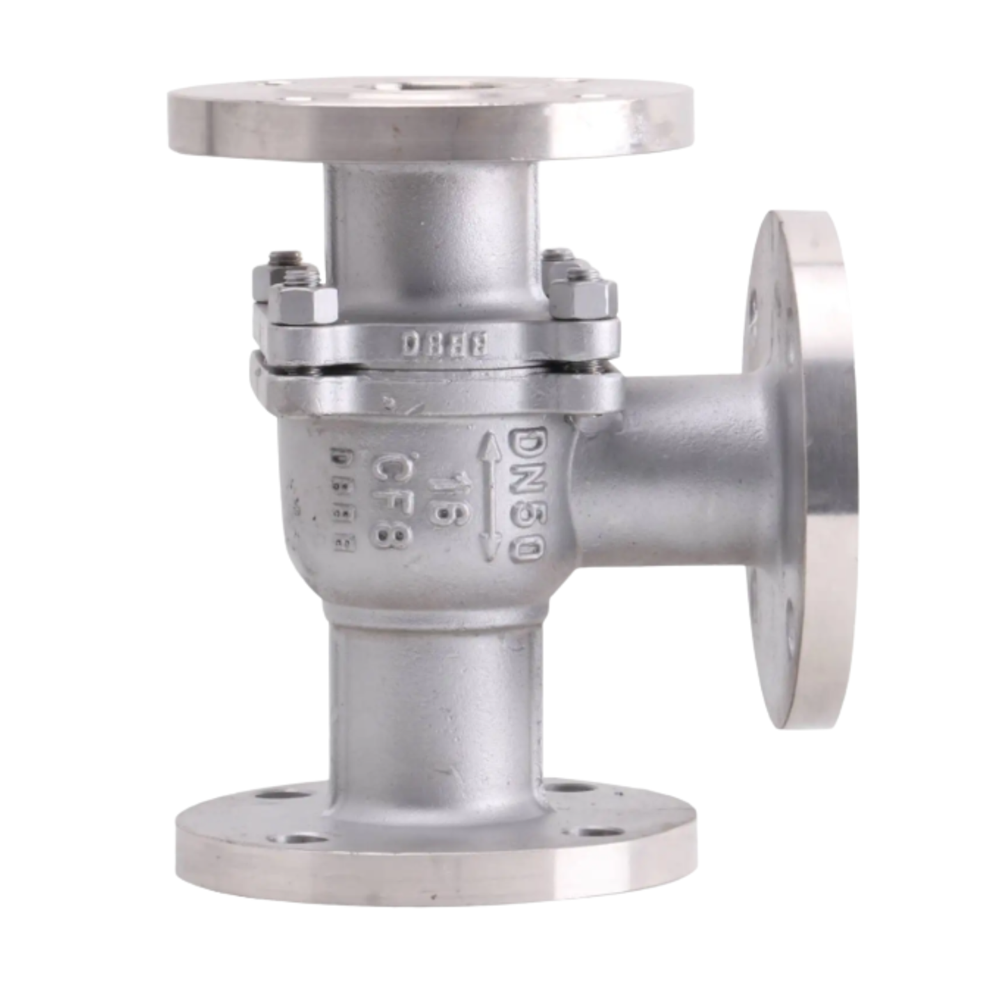 Q44/5F-16P Stainless Steel Three-way Flange Ball Valve