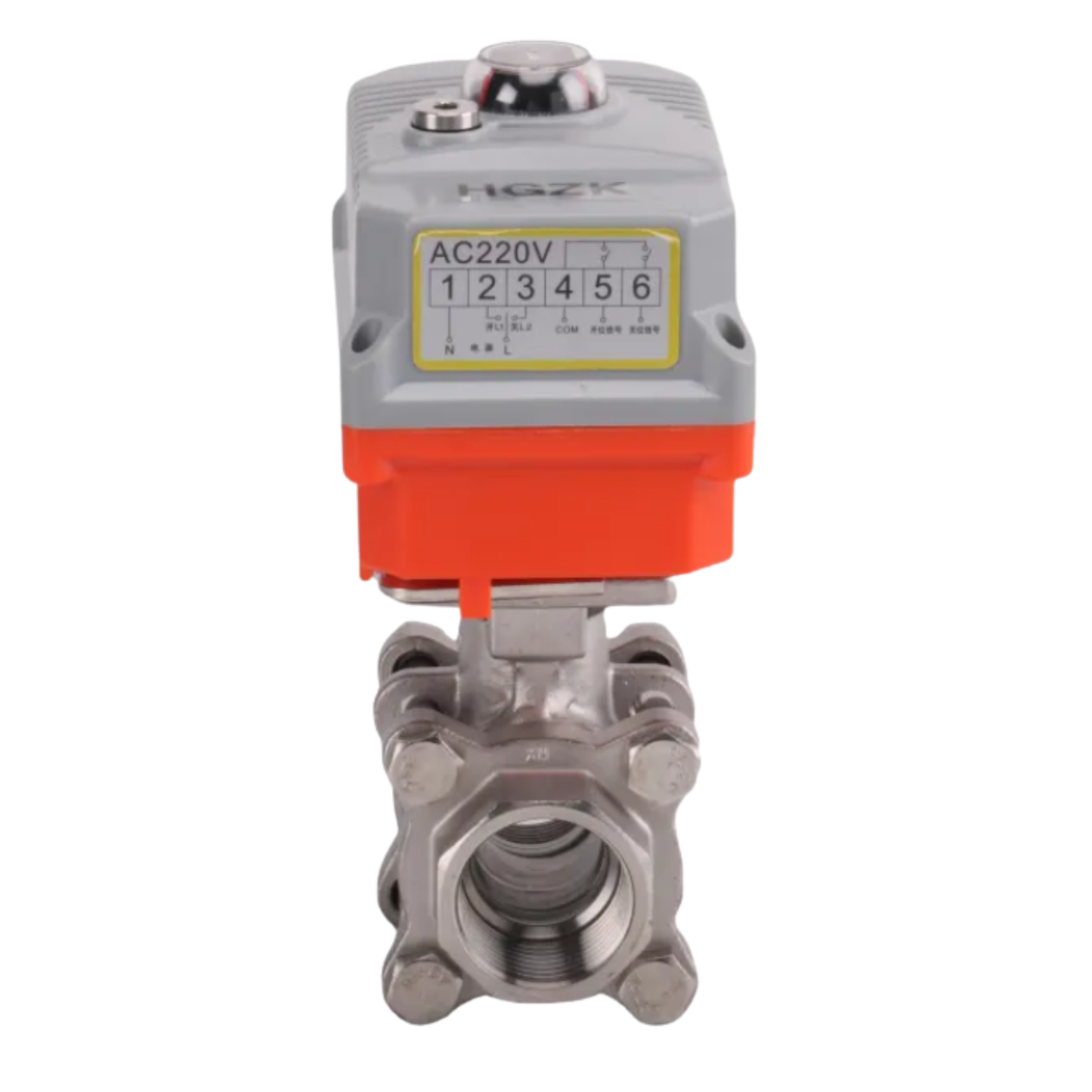 EQV-6PPF Micro Electric Threaded Ball Valve