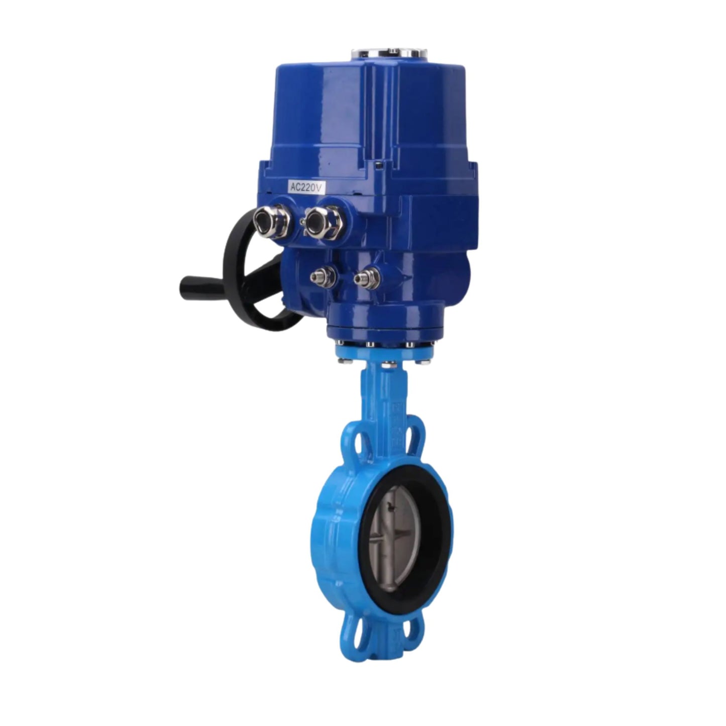 QT Electric Explosion-proof Handwheel Stainless Steel Plate Wafer Butterfly Valve