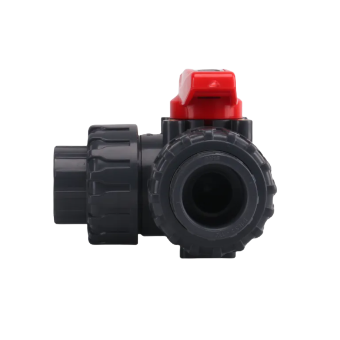 UPVC Double Union Three-Way Threaded Ball Valve