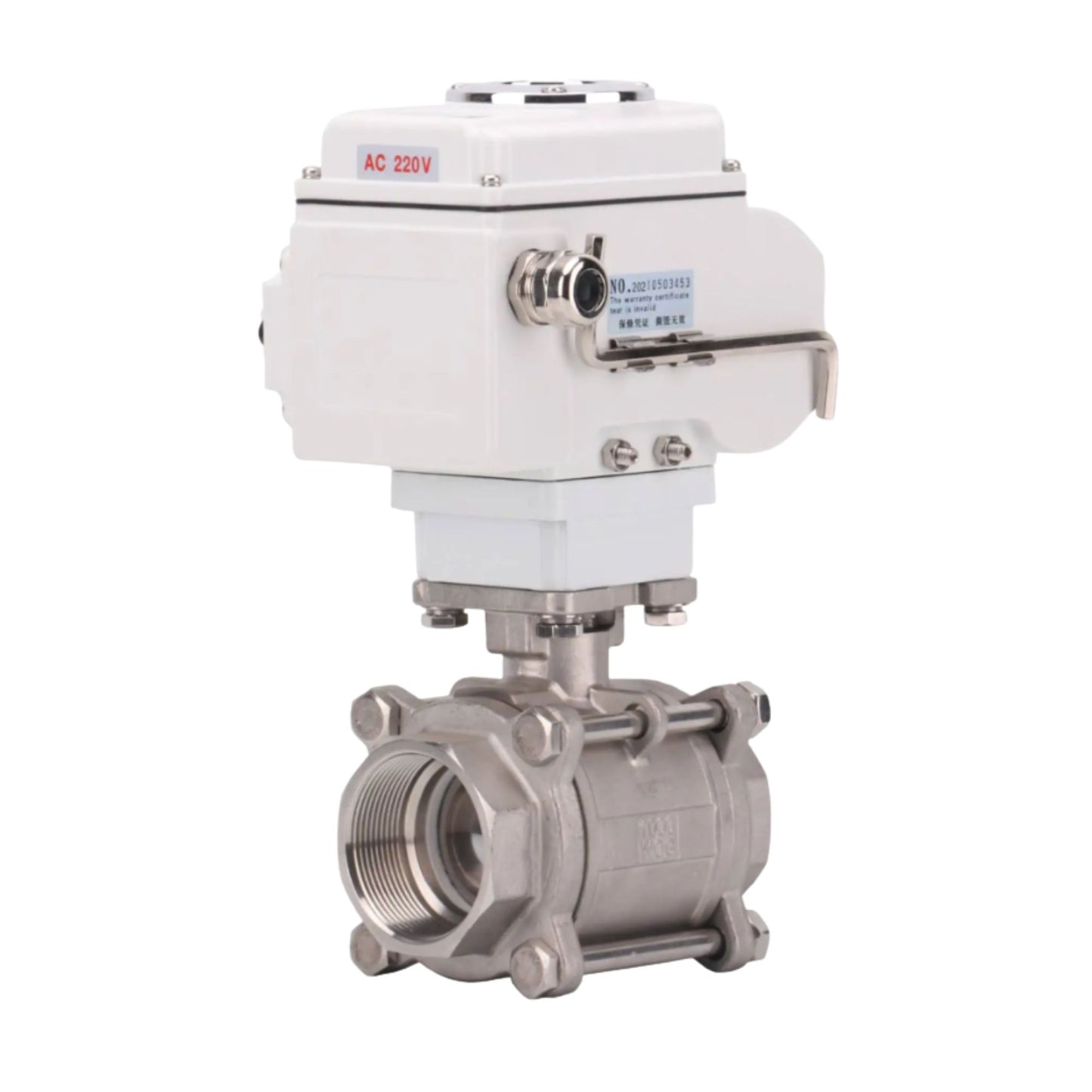 EQV-6PPF Electric 3PC Ball Valve