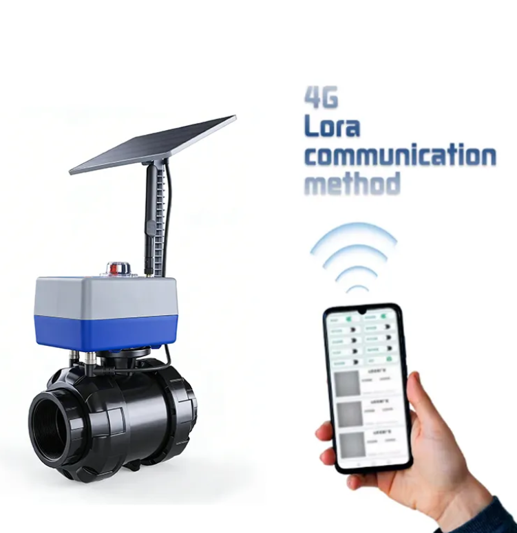 Solar Energy Intelligent Electric Ball Valve Butterfly Valve Three-way Mobilephone Wireless Control Agricultural Irrigation