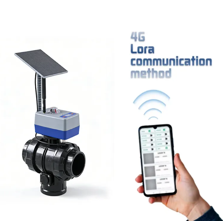 Solar Energy Intelligent Electric Ball Valve Butterfly Valve Three-way Mobilephone Wireless Control Agricultural Irrigation